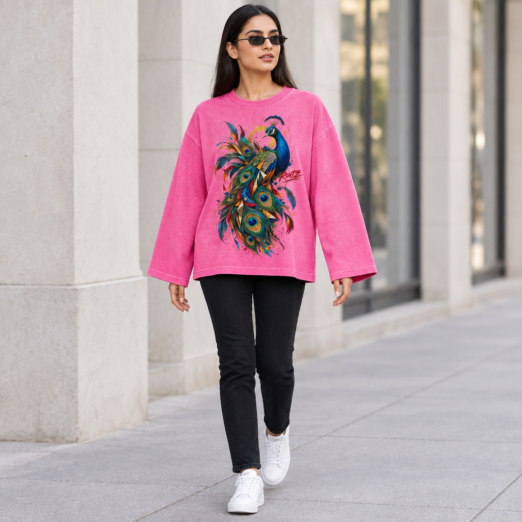 THE BEAUTY | WAFFLE KNIT RUITZ OVERSIZED FULL SLEEVE