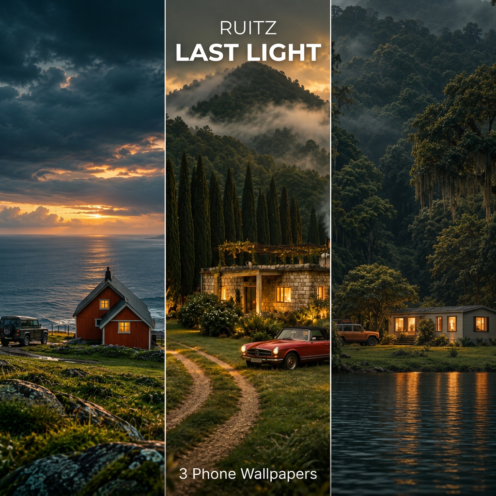 RUITZ Last Light | 3 Phone Wallpaper Pack