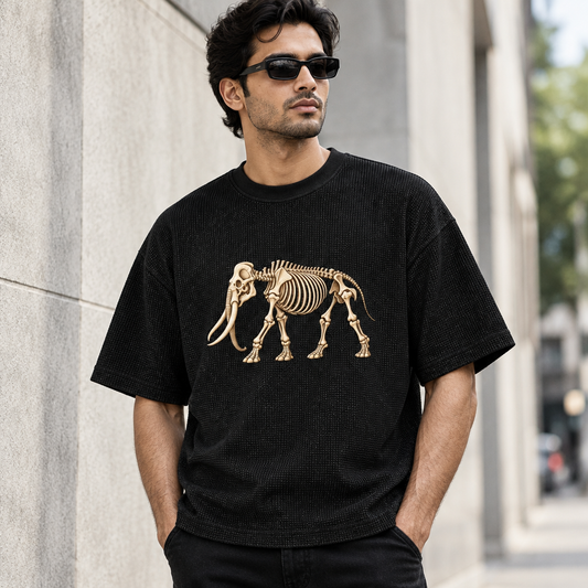 RUITZ RAW | Elephant Skeleton Knit T-Shirt