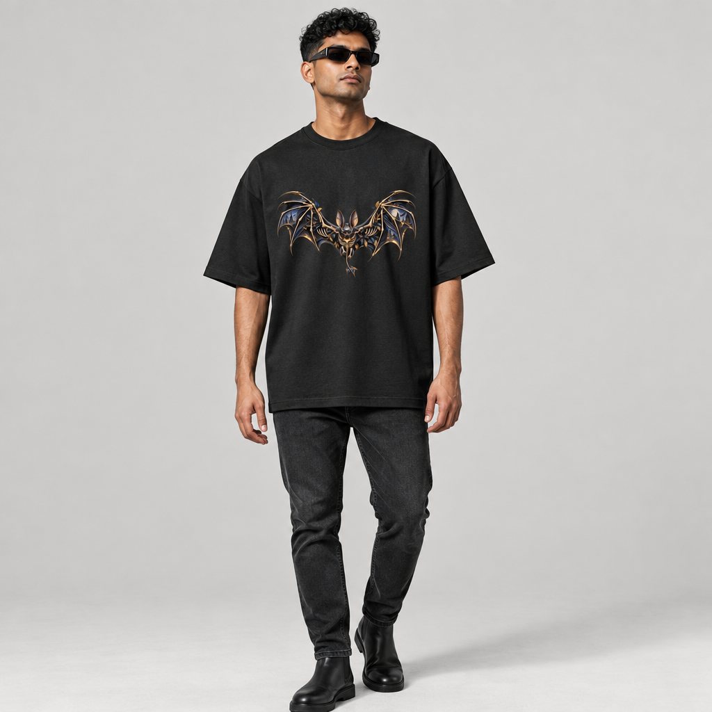 RUITZ NIGHTWING| Bat Graphic Oversized T-Shirt