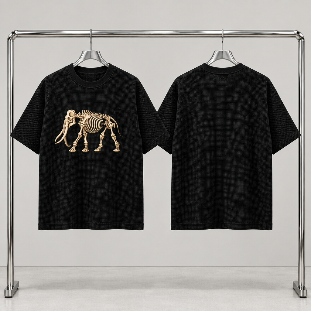 RUITZ RAW | Elephant Skeleton Knit T-Shirt