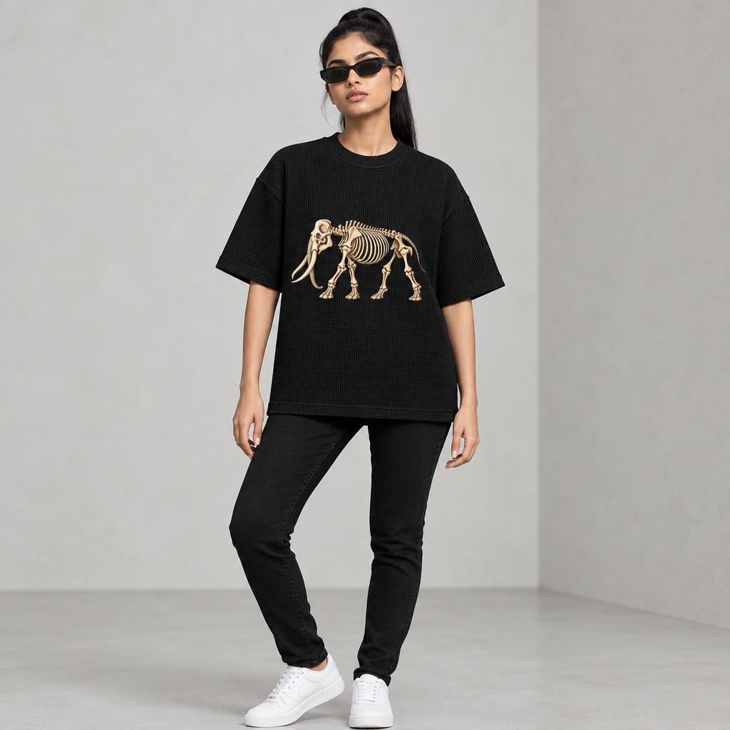 RUITZ RAW | Elephant Skeleton Knit T-Shirt