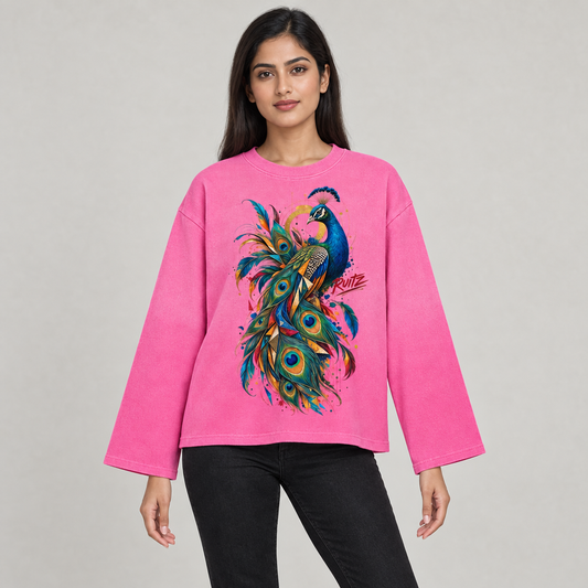 THE BEAUTY | WAFFLE KNIT RUITZ OVERSIZED FULL SLEEVE