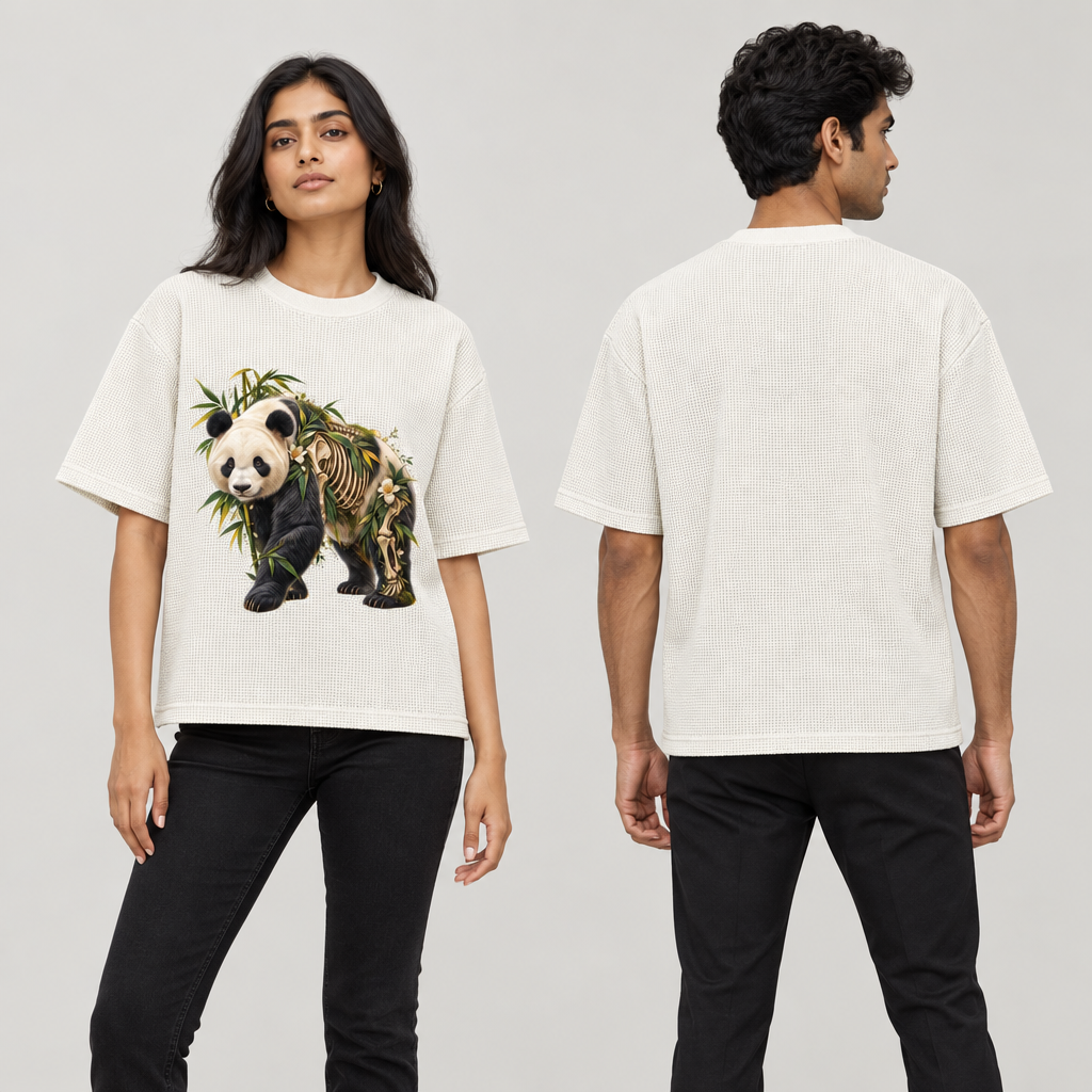 THE PANDA | RUITZ WAFFLE KNIT BOXY T SHIRT