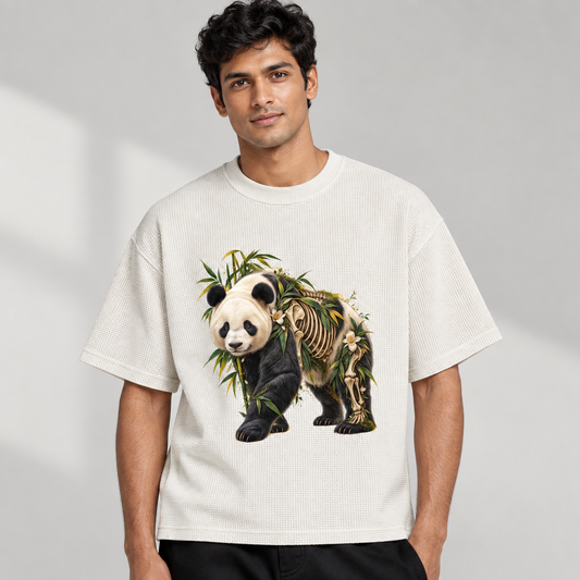 THE PANDA | RUITZ WAFFLE KNIT BOXY T SHIRT