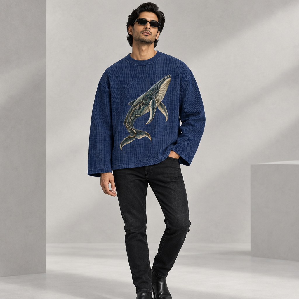 THE WHALE | RUITZ WAFFLE KNIT FULL SLEEVE